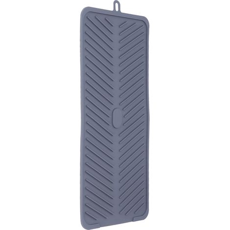 Set de 2 tapis de drainage en silicone pour cuisine, antidérapant, pour verres et vaisselle, réutilisable, facile à nettoyer (1/5)