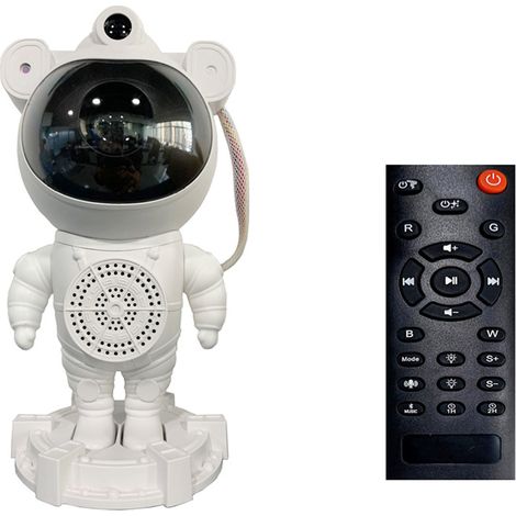 Lampe projecteur Spaceman colorée innovante avec Bluetooth, bruit blanc intégré, projecteur étoiles 3W pour chambre, salon, décoration ludique (1/5)