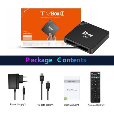 Décodeur TV Android 12.1 Octa cœur Amlogic S905 Résolution 4K Wi-Fi 2,4G/5G et Bluetooth 4.0 pour streaming et divertissement à domicile (1/5)