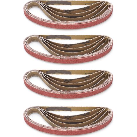 20 Stück Schleifband-Ersatzstreifen für Schleifmaschinen, 330 x 10 mm, Körnung 180 (1/5)