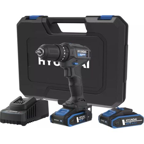 kit valigetta trapano a percussione a batteria hyundai 50 nm 2 batterie 20v 2ah e caricabatterie - cod. 25874 (1/4)