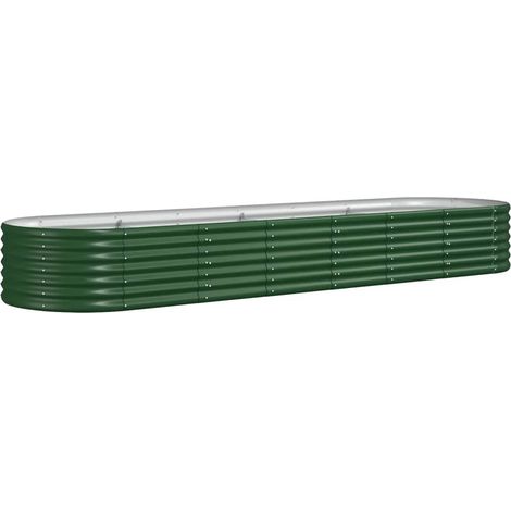 Maison Exclusive - Letto Giardino Acciaio Zincato 296x80x36 cm Verde
