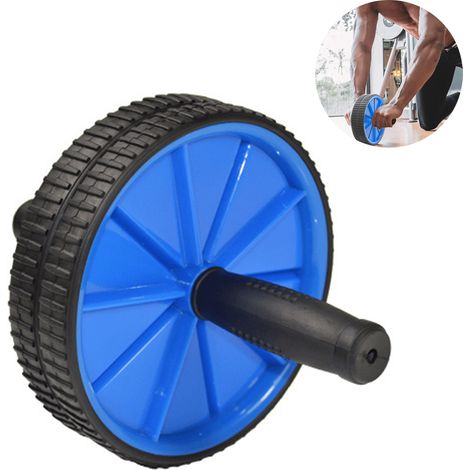 Rouleau Abdominal - Double Roue - Pour Entraînement Core À Domicile - 18 x 18 x 24 cm - 1 Pièce (1/5)