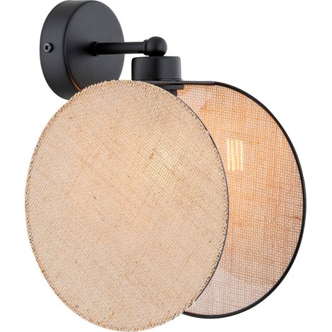 Lampada a Parete Motif, Acciaio verniciato a polvere, Nero, Beige, 20x26x22 cm