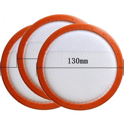 en coton lavable rond pour Midea aspirateur C3-L148B C3-L143B VC14A1-VC 130 mm Eléments de filtre HEPA 3 pièces FD10648314 (1/4)