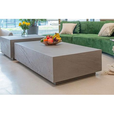 COLORADO Table basse en béton  résistant  design  152.4 x 76.2 x 35.6 cm (1/2)