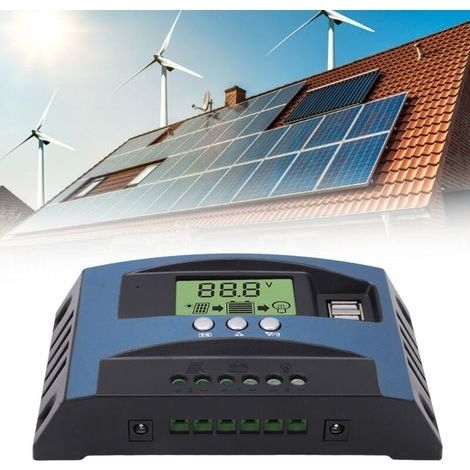 MPPT 30A Solarladeregler mit LCD-Bildschirm und automatischer Erkennung für 12V- und 24V-Module (1/3)