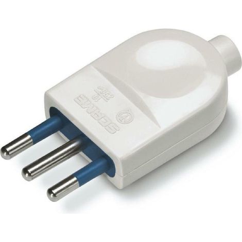 SCAME- SPINA BLUELINE 10A 2P + T 250 V BIANCA
