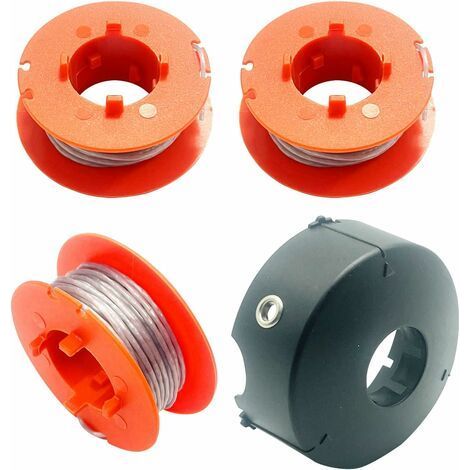 3 bobines de fil de rechange pour coupe-bordure Bosch ART 23/26/30 Combitrim 23/26 Easytrim, pour bobine de fil unique Bosch F016800175,avec 1 pour couvercle de bobine Bosch F016L71088 (1/4)