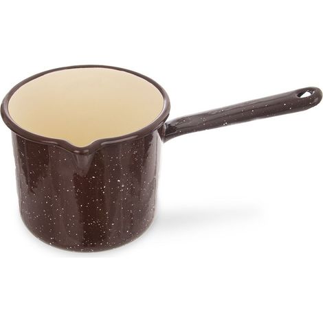 Pot émaillé marron BROWN 12 cm, 1,2 l (1/5)