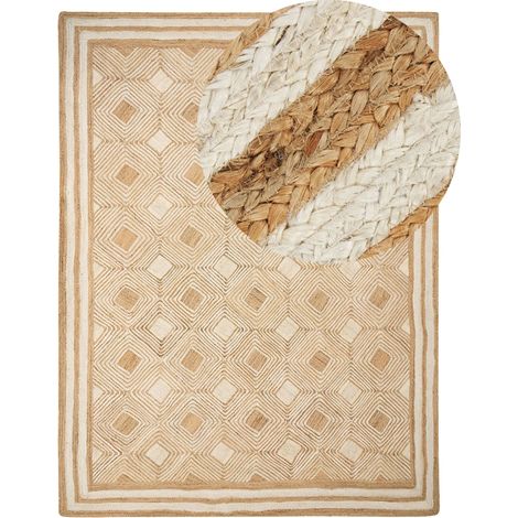 Rug MENGEN Beige 300 x 400 cm Jute