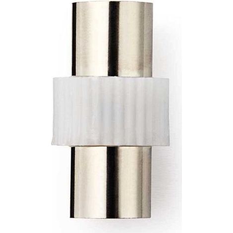 Nedis adaptador coaxial iec macho - blanco compacto