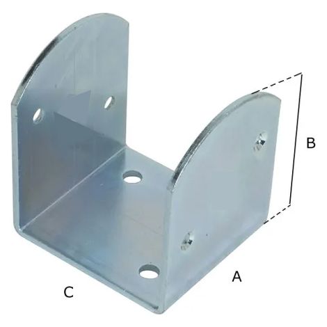 Support de fixation pour poutre, acier galvanisé, 45 x 44 x h. 40 mm, lot de 15, réf. 580 SIPA