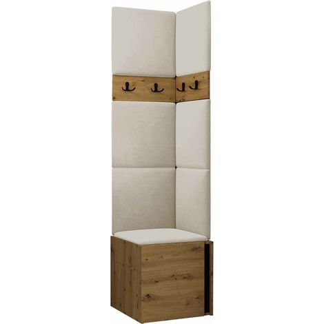 Conjunto para recibidor Pinis XXI, Manila 02, 186x42x46cm, Aglomerado laminado, Tapiz, Colocada, Montada en la pared