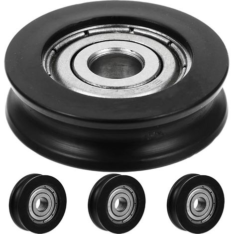 Chariot Roulette Baie Vitrée Coulissante 4pcs Rouleaux en Pom pour Porte Coulissante, Structure Stable Vibrations pour Rénovation et Usage Quotidien (1/5)