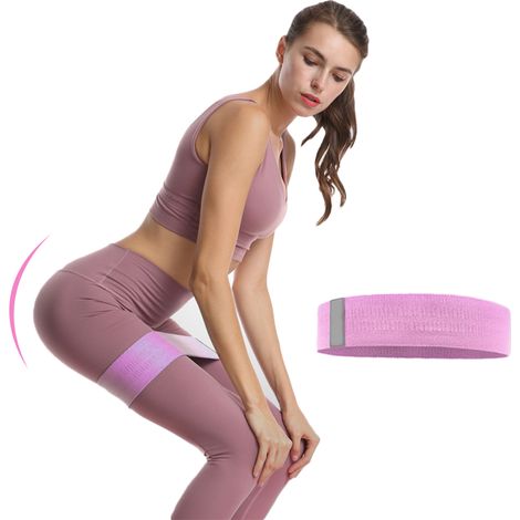 Lot de 5 bandes de résistance sport 74cm, élastiques yoga étirement, accessoires d'exercice fitness (1/5)