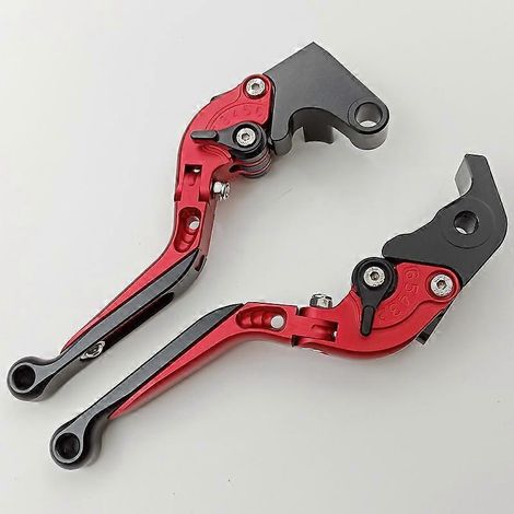 Pour Yamaha YZF R1 09-14 Réglage modifié Levier de frein, d'embrayage et de klaxon en alliage d'aluminium (rouge 1) (1/5)