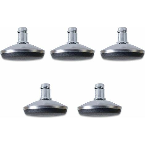 Roulettes de rechange pivotantes pour chaise de bureau, diamètre de la tige : 11 mm (7/16"). Compatibles avec la plupart des chaises de bureau. (1/5)