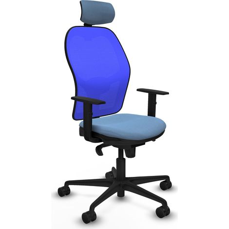 Silla de Oficina con Cabecero Piqueras y Crespo 1D036N2 Azul cielo