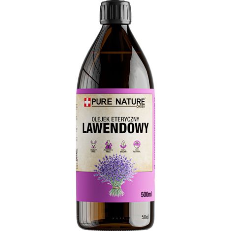Huile essentielle de lavande - 0,5 L - 100% naturelle - Relaxation et bien-être
