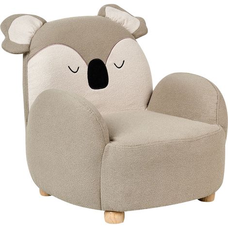 Poltrona per bambini Orso Koala Sedia imbottita per bambini Tortora Hervik
