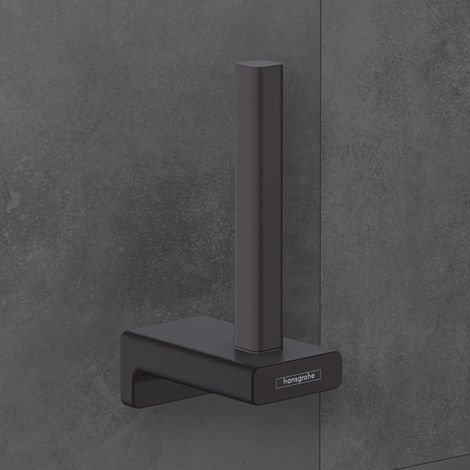 hansgrohe AddStoris Spare Toilet Roll Holder Matt Black - 41756670 (1/4)