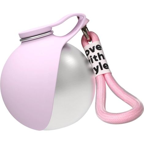Gourde Chien Portable en Acier Inoxydable 304, Bouteille d'eau de Voyage 285ML avec Bol Pliable en Silicone, Distributeur d'eau Anti-Fuite pour Chien avec Cordon et Mousqueton, Rose (1/5)