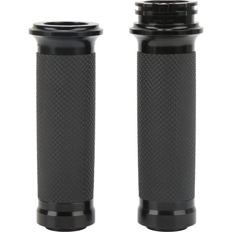 Motorrad-Lenkergriffe 25 mm, 2 Stück, schwarz, Aluminium und rutschfester, korrosionsbeständiger, eloxierter Gummi, universell passend für Motorräder