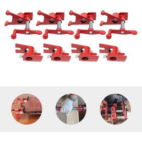 Juego de abrazaderas para tubos para encolar madera, juego de abrazaderas para tubos de 3/4" para encolar madera, juego de abrazaderas para tubos para carpintería (1/5)