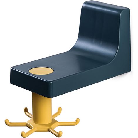 360° drehbarer Wandhaken – Multifunktionaler Küchenorganizer für Pfannenwender und Löffel – Blau-gelbes Aufbewahrungsmodell (1/5)