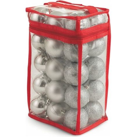 Galileo Casa 2417057 Palle di Natale Set 30 pz Infrangibili 6 cm Assortite colore Argento