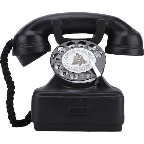 Telephone Fixe - Décor Rétro en Résine - Accessoire de Bureau et Studio Photo - 14 cm - 1 Pièce (1/5)