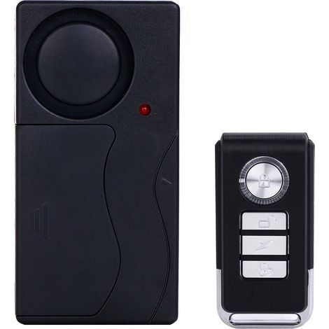 Wireless vibration alarm, anti-theft alarm for bicycle/bike/motorcycle/car/vehicles/door/window, 110dB super loud (remote control included) (1/5)