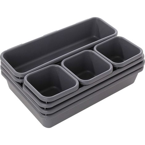 Stackable Desk Organizer with Connecting Slot, Box (1/4)
