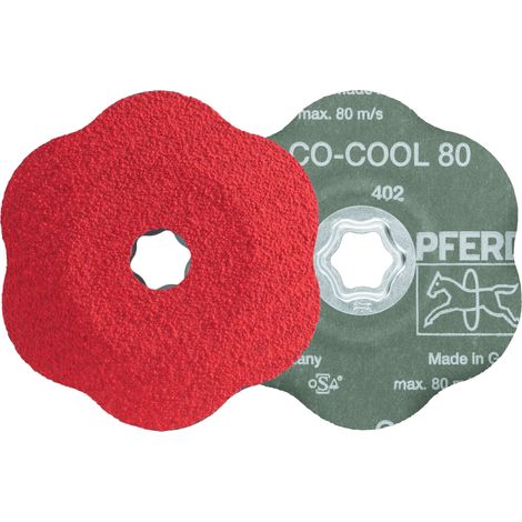 PFERD TOOLS COMBICLICK Keramikkorn Fiberscheibe Ø125mm CO-COOL80 CONTOUR für Konturen 25 Stk (1/5)