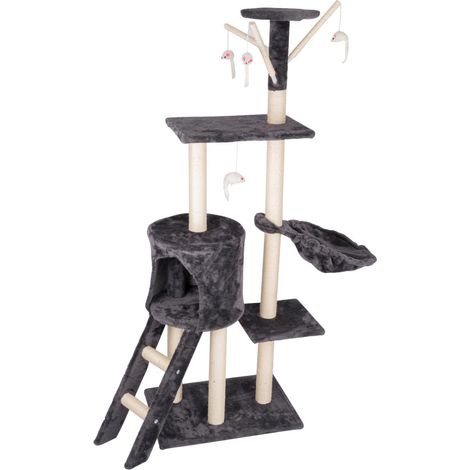 Northix Arbre à chat Clover 140 cm gris beige (1/2)
