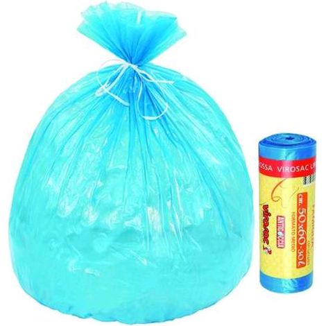 Sacchi Sacchetti Pattumiera Virosac  Blu Cm.  50X60 Conf. 24 Rotoli da 20Pz (1/2)