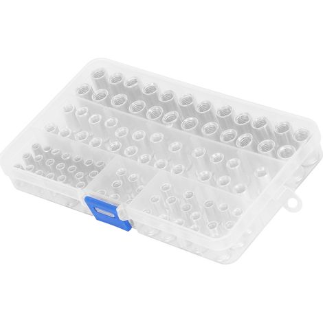 100 Pièces Écrous Inserts Filetés Aluminium Tête Plate M4 M5 M6 M8 pour Bricolage et Réparation