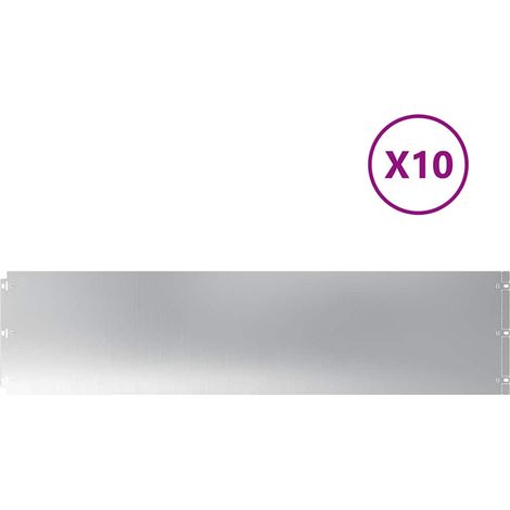 vidaXL Borde de Césped 10 uds. 25 x 103 cm Acero Galvanizado Plateado (1/2)