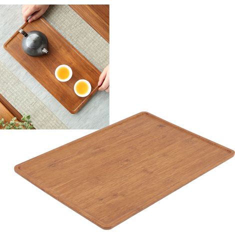 Kreatives japanisches Teetablett aus recyceltem Bambus für die Trockenbrühung, schlichtes Tablett für Zuhause, Kung-Fu-Teeset, großes Teetablett (1/5)