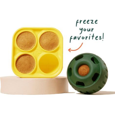 Moules à jouets et à friandises à remplir pour chiens, parfaits pour les glaces à l'eau, les plateaux à friandises et les jouets à mâcher en caoutchouc durable et congelable. Jouet interactif pour chi (1/4)