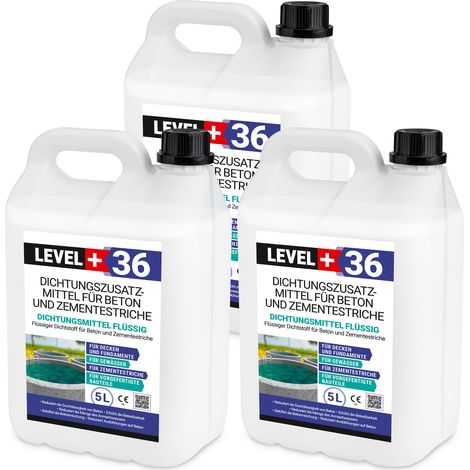 LEVEL+ Dichtsungsmittel Flüssig für Beton und Zementestriche L+36 - 15L