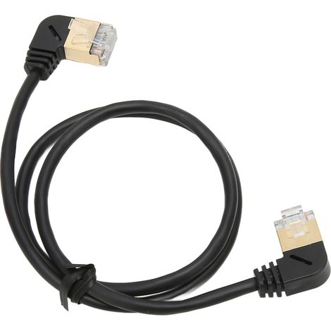 Câble Ethernet CAT8, connecteurs RJ45 mâle-mâle plaqués or, diamètre extérieur 3,8 mm, longueur 0,5 mètre. (1/5)