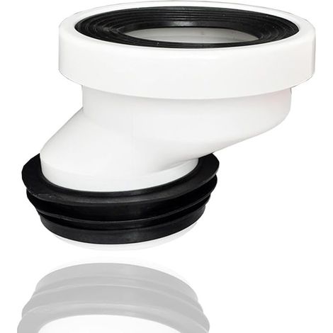Tuyau de raccordement excentré de 5 cm pour toilettes - Buse de tuyau de toilette excentrique en plastique rigide - Drain, excentrique droit, raccord de raccordement de toilettes (1/4)