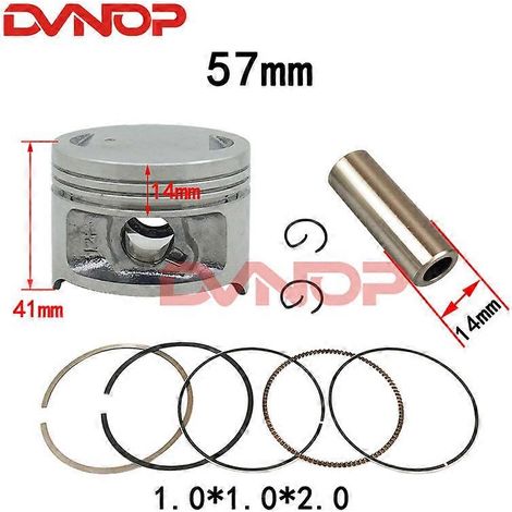 Kit de juntas y aros de pistón para motocicleta SUZUKI MARAUDER 125 GZ125 GN125 DR125 GS125 EN125 RKV125 125cc STD 57mm (aro de pistón plano) (1/5)