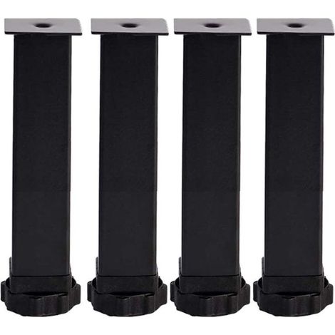 4 Pack Pieds de soutien de jambe de lit, sommier métal pied de support de cadre de rangée pied de support de jambe de lit,25cm
