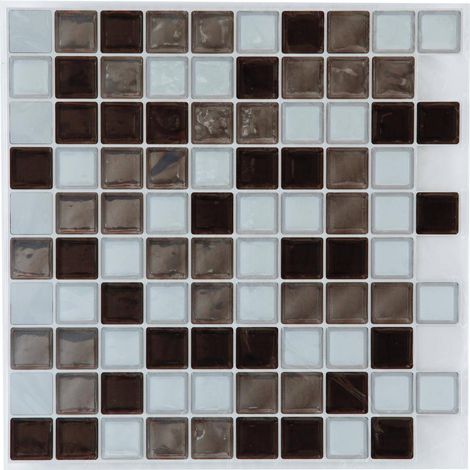 Quadratischer Fliesenaufkleber - Schwarz