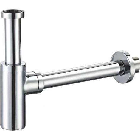 kielle Sifones - Sifón de lavabo, diámetro 32 mm, redondo, metal, cromado. 30901041