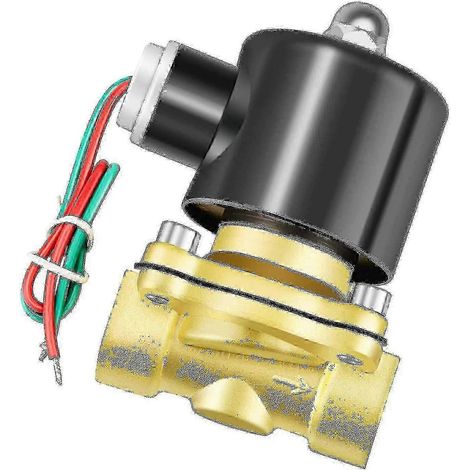 Électrovanne pneumatique en laiton NPT 1 pouce pour eau - Normalement fermée - 2W-250-25, compatible 12 V/24 V/110 V/220 V (1/5)