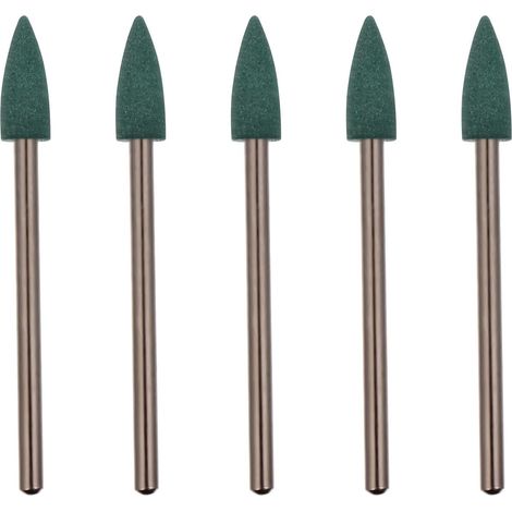 Têtes de Meulage en Caoutchouc 5pcs 4mm avec Tige 2,35mm pour Polissage et Ébavurage Métal et Matériaux Non Métalliques (1/5)